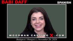 Access Babi Daff casting in streaming. A  girl, Babi Daff will have sex with Pierre Woodman. 